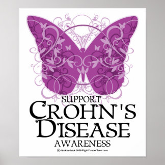 Crohn's Disease Butterfly Poster