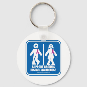 Crohn's Disease Restroom Sign Key Ring