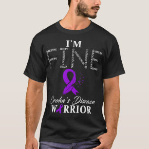 Crohn's Disease Warrior I'm Fine Feather Gift T-Shirt