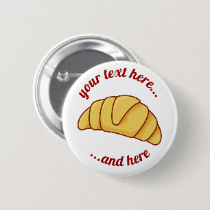 Croissant 6 Cm Round Badge