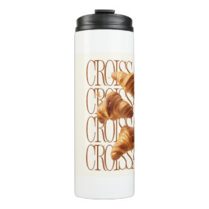 Croissant Aesthetic Food Poster – French Bakery  Thermal Tumbler