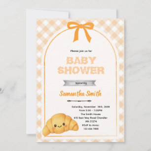 Croissant Baby Shower party Invitation 