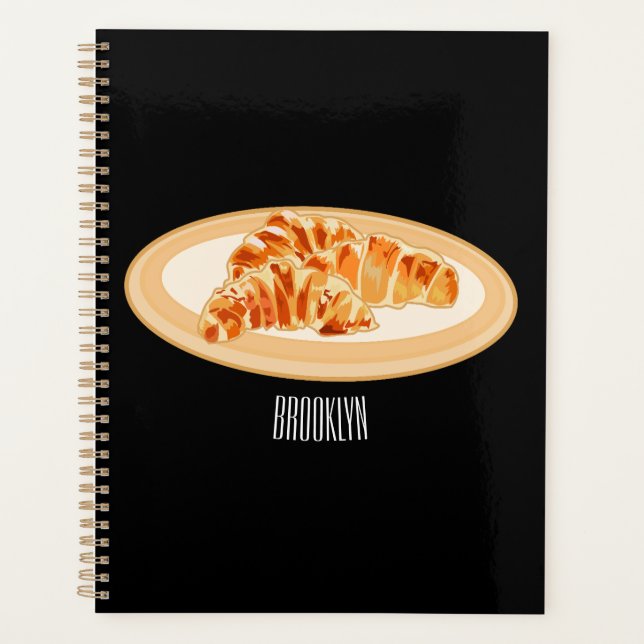 Croissant cartoon illustration  planner (Front)