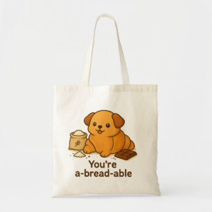 Croissant Dog  Tote Bag