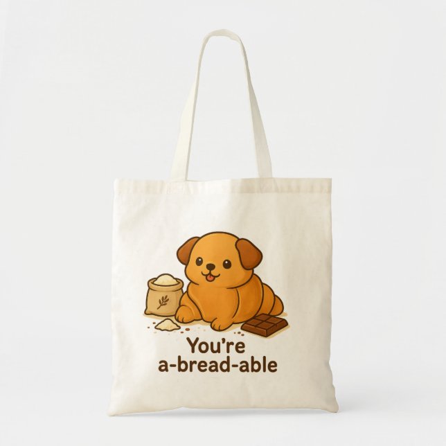 Croissant Dog  Tote Bag (Front)