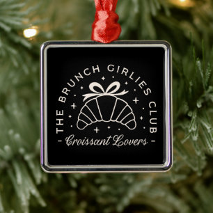 Croissant pastries brunch lover black coquette metal tree decoration