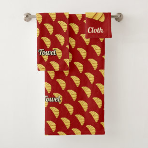 Croissant Pattern Towel Set