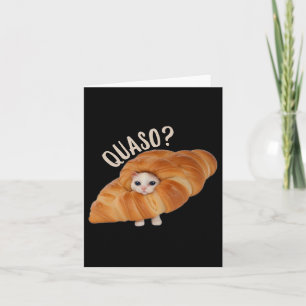 Croissant Quasocat Meme For Women Vintage Croissan Card
