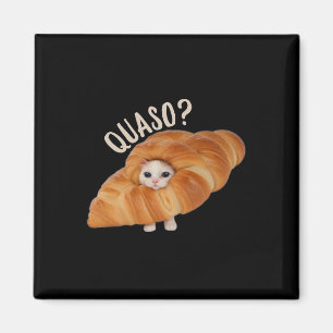 Croissant Quasocat Meme For Women Vintage Croissan Magnet