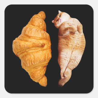 Croissant Square Sticker