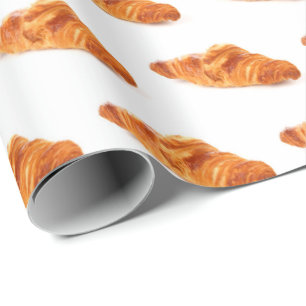 Croissant Wrapping Paper, French Food gift roll Paper