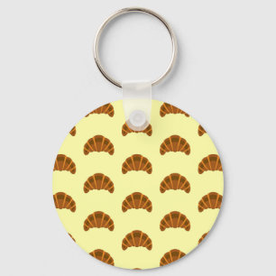Croissants Lovers Light Yellow France French Food Key Ring