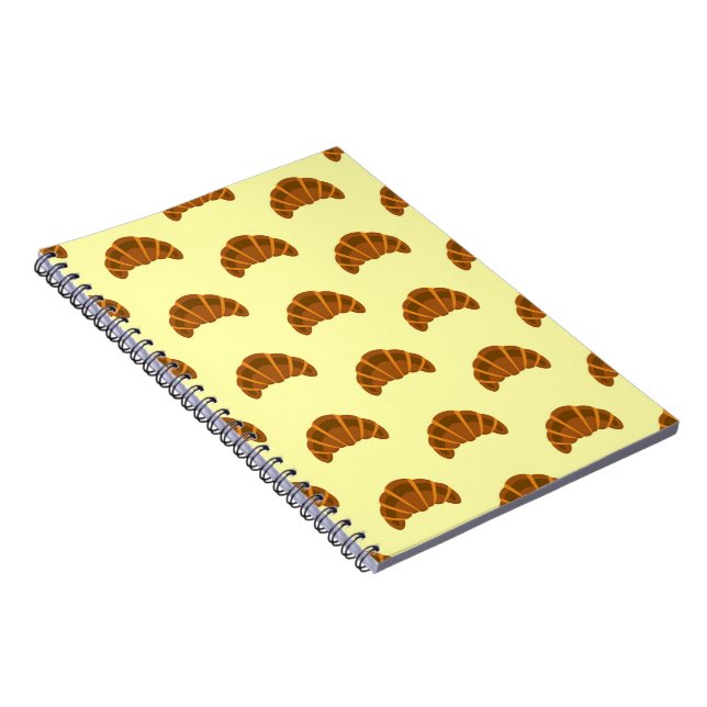 Croissants Lovers Light Yellow France French Food Notebook (Right Side)