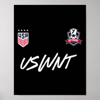 Croix Bethune 20 Navy Uswnt Officially Licensed Poster