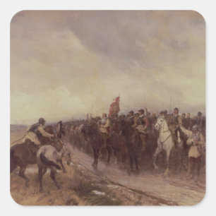Cromwell at Dunbar, 1650 Square Sticker