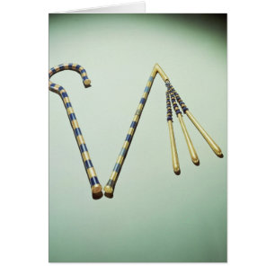 Crook and flail, from the Tomb of Tutankhamun