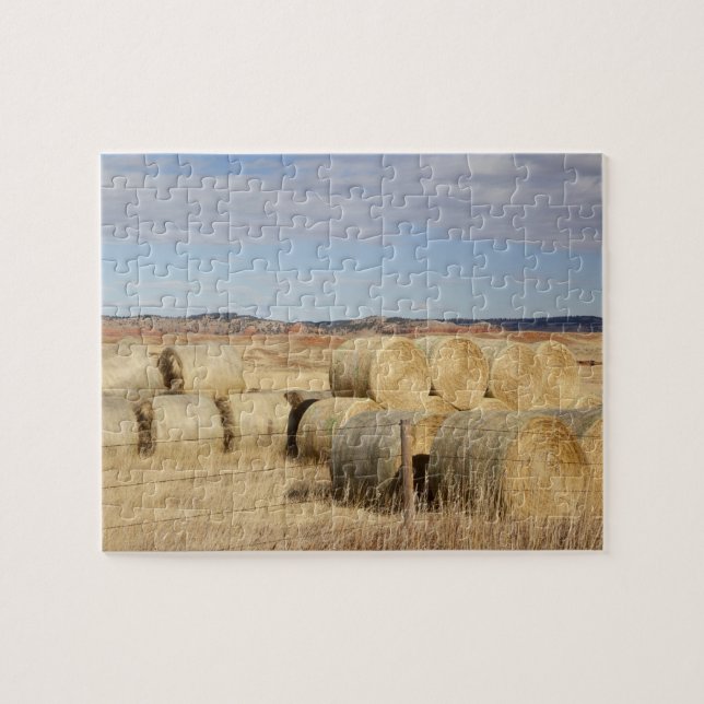 Crook County, Hay Bales Jigsaw Puzzle (Horizontal)