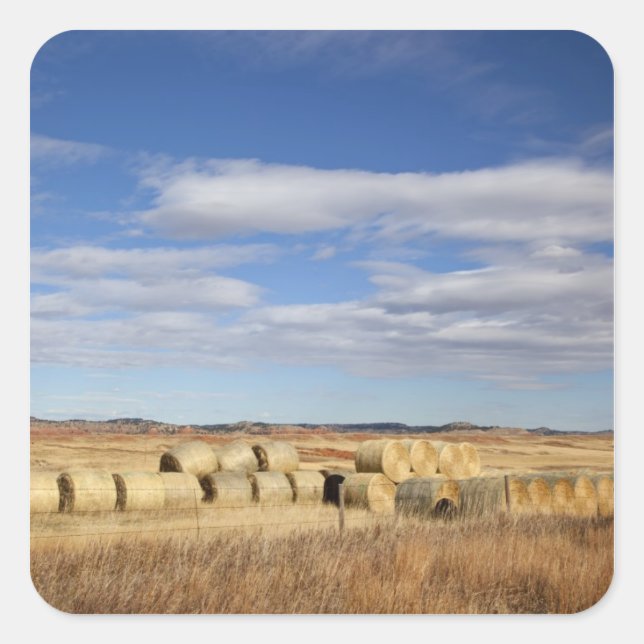 Crook County, Hay Bales Square Sticker (Front)