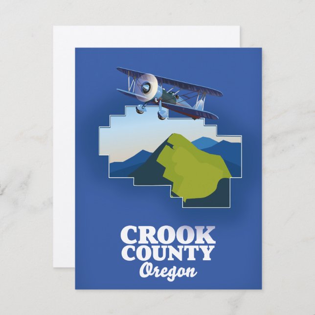 Crook County Oregon map (Front/Back)