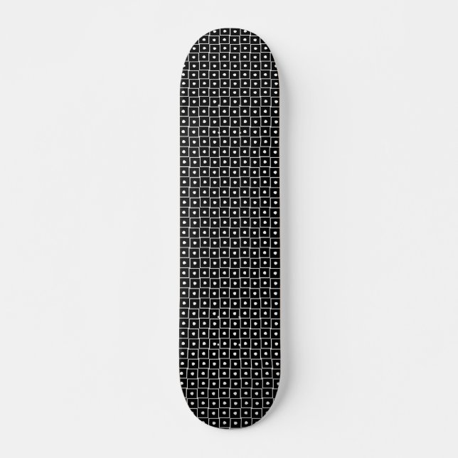 Crooked boxes - Black and White Skateboard (Front)