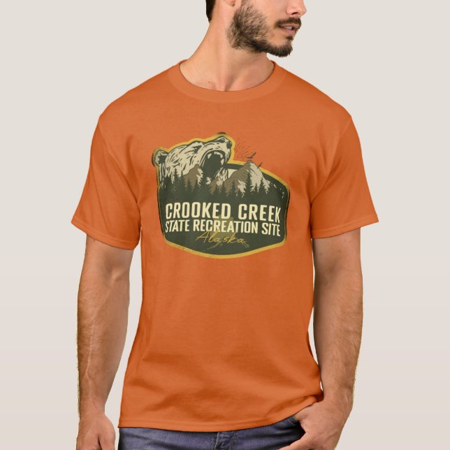 Crooked Creek State Recreation Site Alaska Camping T-Shirt (Front)