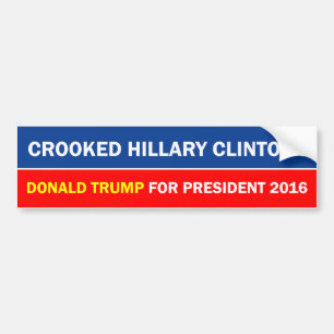 Crooked Hillary Clinton Bumper Sticker