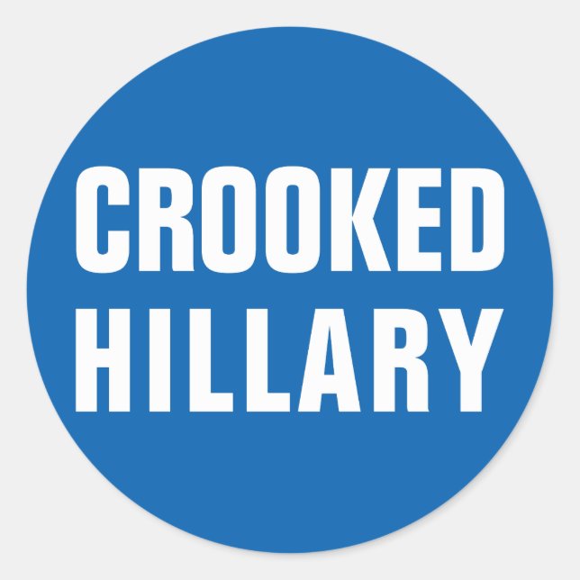 Crooked Hillary Clinton Classic Round Sticker (Front)
