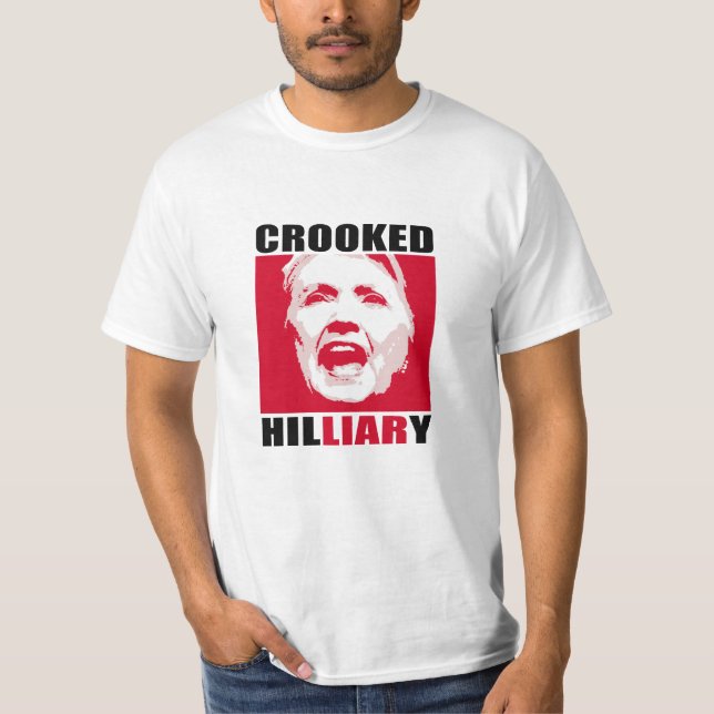 CROOKED HILLIARY - - Anti-Hillary - T-Shirt (Front)
