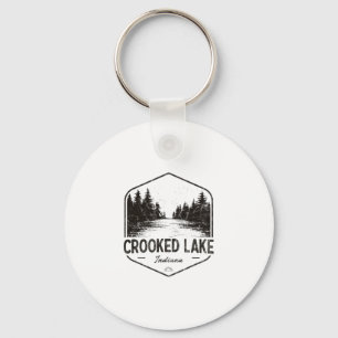 Crooked Lake Indiana Outdoors Vintage 2  Key Ring