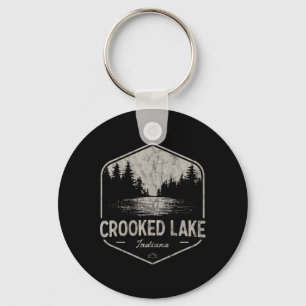 Crooked Lake Indiana Outdoors Vintage Key Ring
