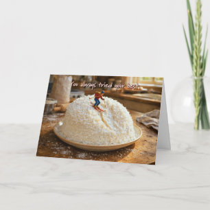Crooked Skier Cake Mother's Day Card