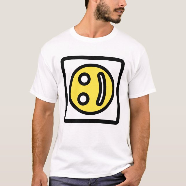 Crooked Smile – Mischievous Expression T-Shirt (Front)