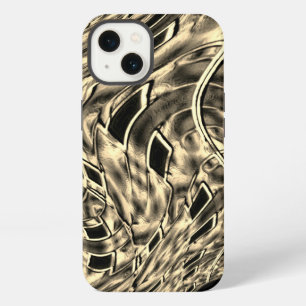 Crooked with a dark beige tone, mirror iPhone 13 case