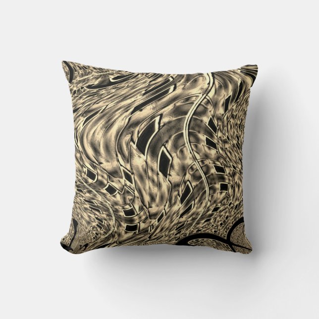 Crooked with a strong shade of beige, mirror cushion (Front)