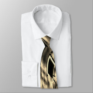 Crooked with a strong shade of beige, mirror tie