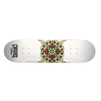 Crooks & Castles Bulls Eye Link (White) Skateboard