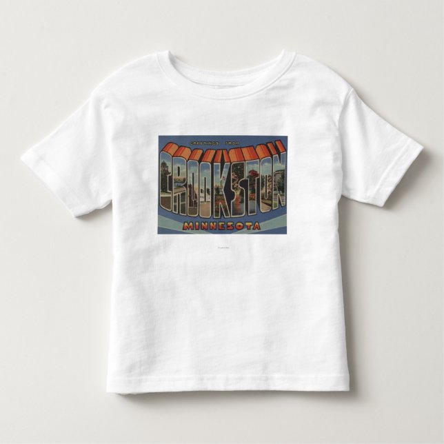 Crookston, Minnesota - Large Letter Scenes Toddler T-Shirt (Front)