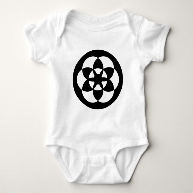 Crop Circle 01 - Black Baby Bodysuit (Front)
