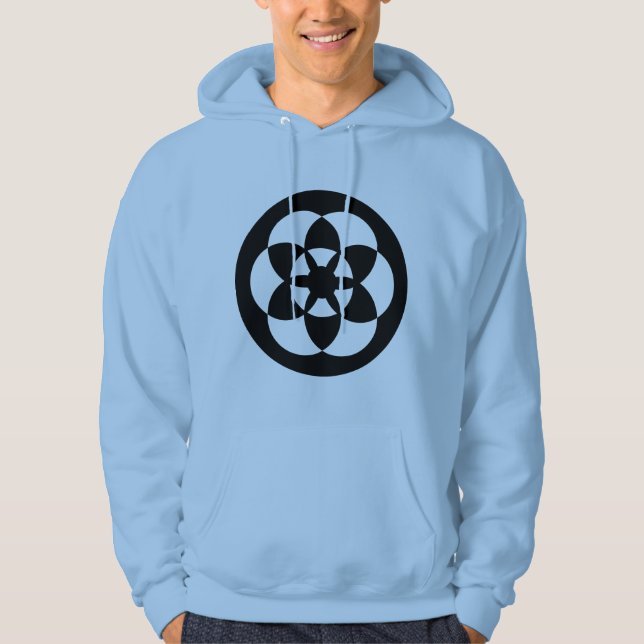 Crop Circle 01 - Black Hoodie (Front)