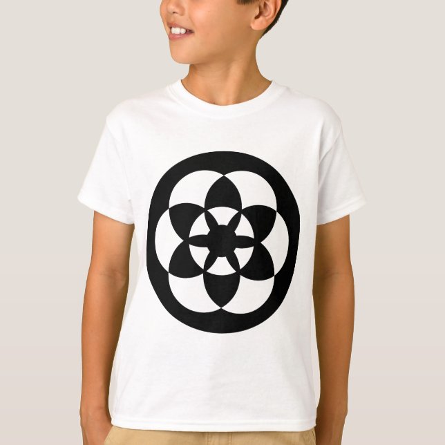 Crop Circle 01 - Black T-Shirt (Front)