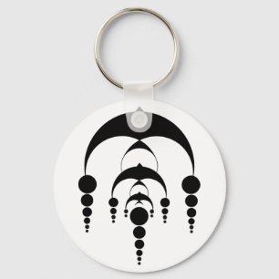 Crop circle 6 (light) key ring