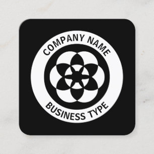 Crop Circle - Black Square Business Card