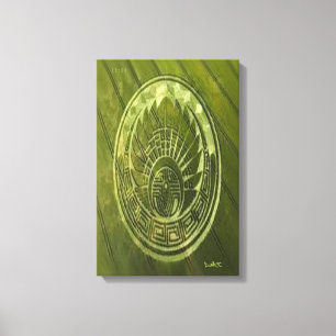 CROP CIRCLE CANVAS DMT SPIRITUAL GRAFFITI PRINT