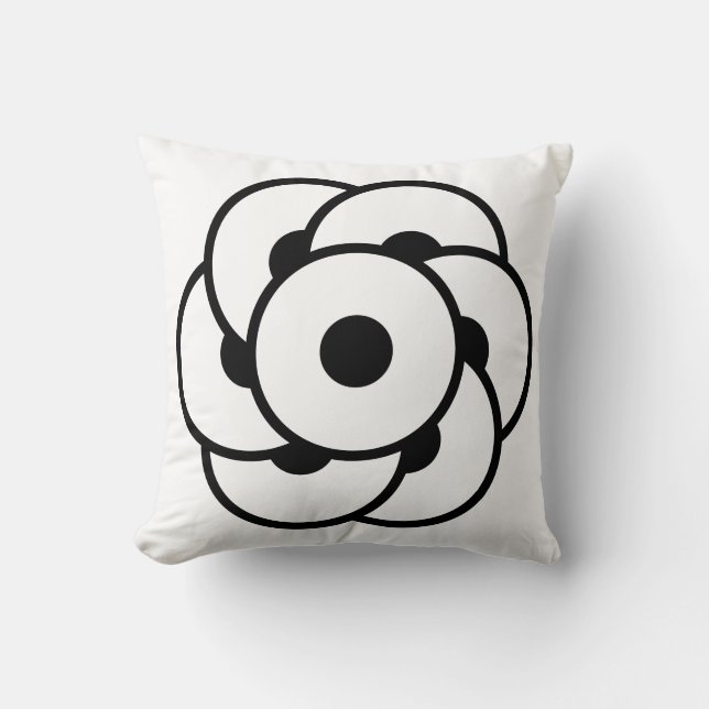 Crop Circle Flower – Geometric Cosmic Art Cushion (Front)