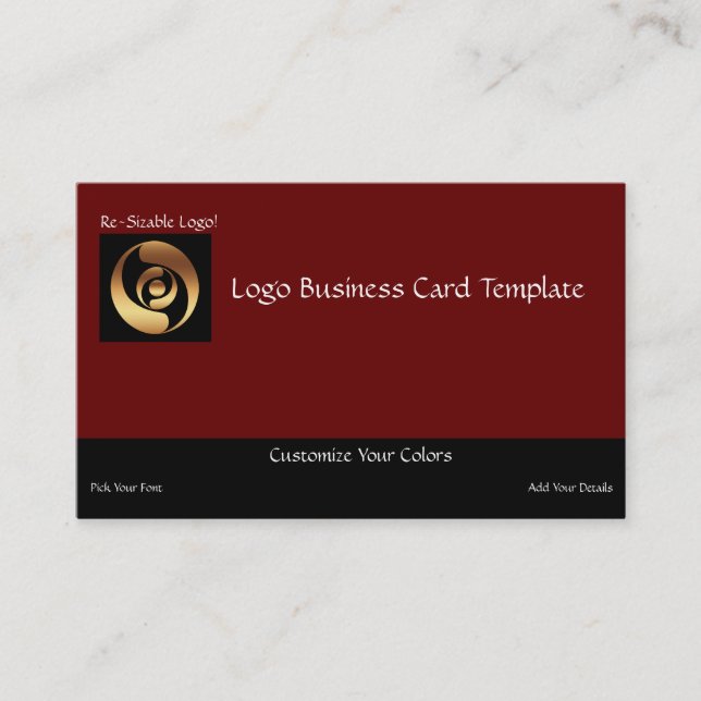 Crop Circle - Gold Circles Logo Business Card (Front)