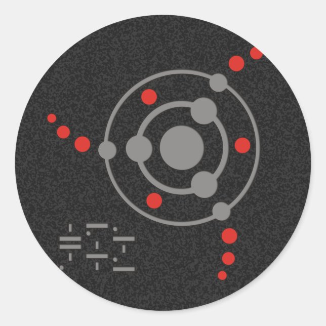 crop circle II | black splatter Classic Round Sticker (Front)