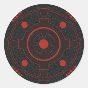 crop circle III black splatter Classic Round Sticker