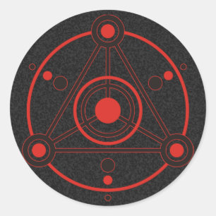 crop circle IV black splatter Classic Round Sticker