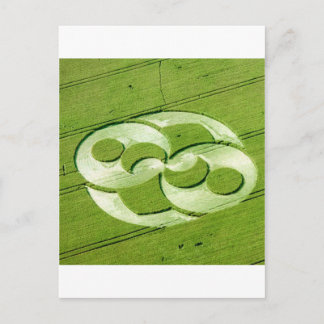 Crop Circle Julia Set Liddington Castle 1996 Postcard