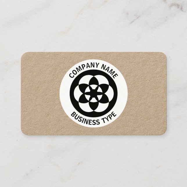 Crop Circle - kraft Business Card (Front)